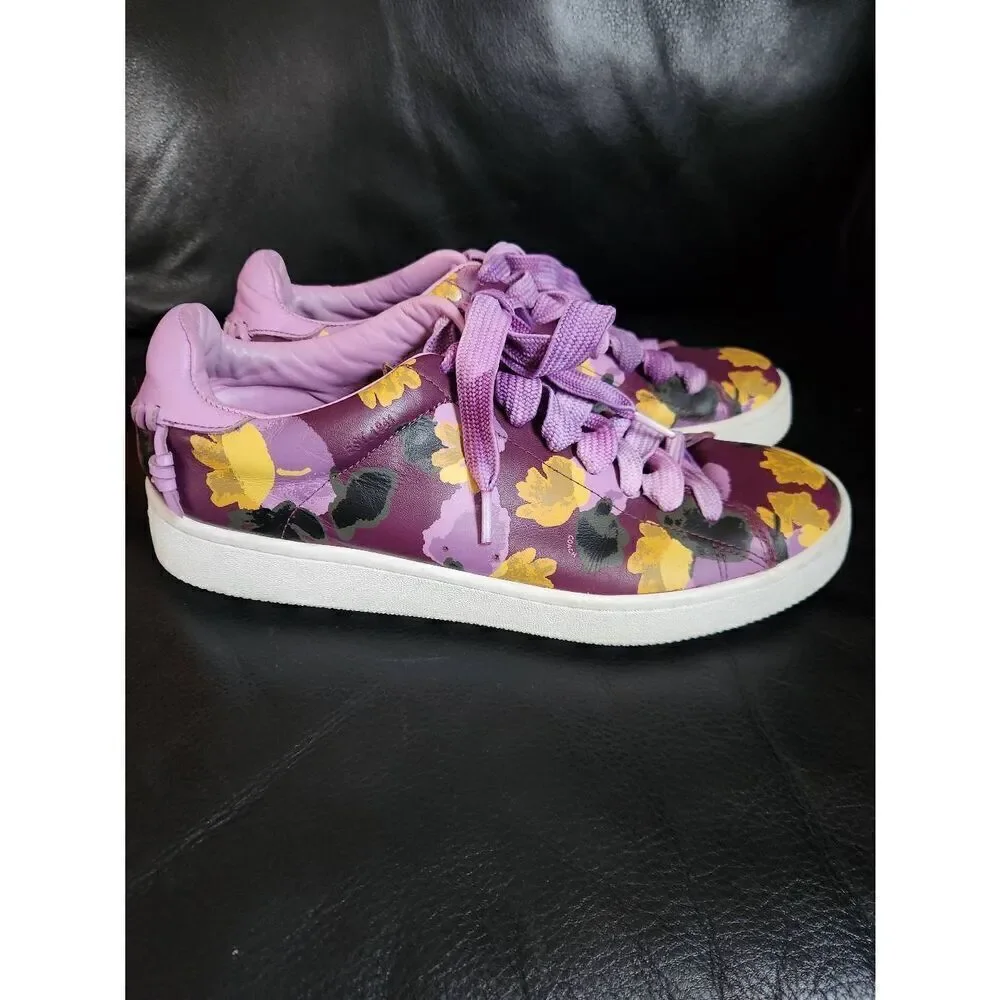 Coach Lo Top Floral pattern Sneaker A00998 Woman's Size 10B